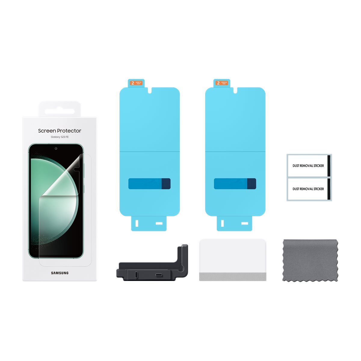 (2er Set) Samsung - Galaxy S23 FE Display Schutzfolie   Montagehilfe Case Friendly (EF-US711CTEGWW)