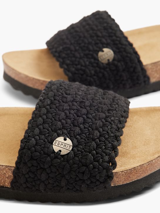 ESPRIT Tieffussbett-Pantolette Schwarz