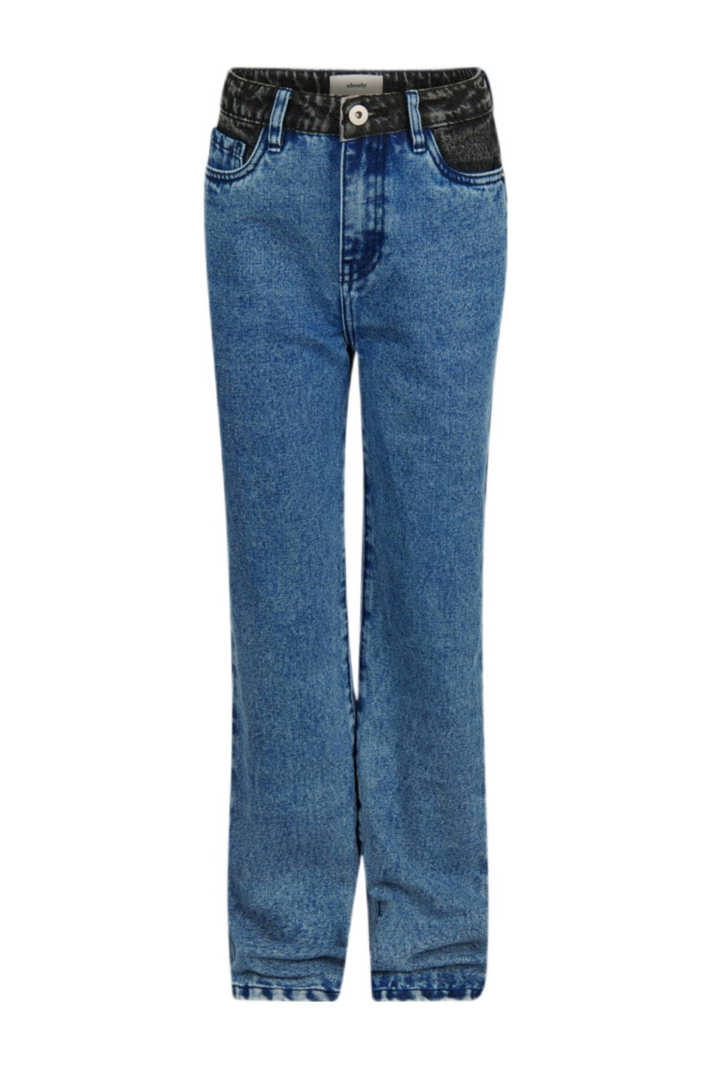 Shoeby high waist straight leg jeans donkerblauw
