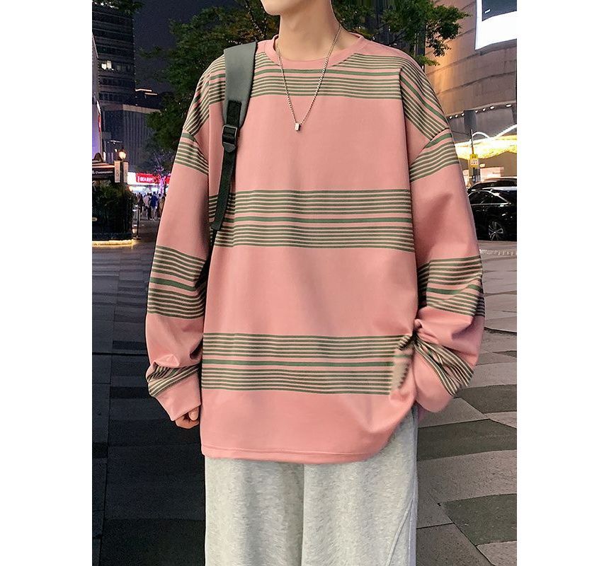 Obikan - Gestreepte sweatshirt met ronde hals