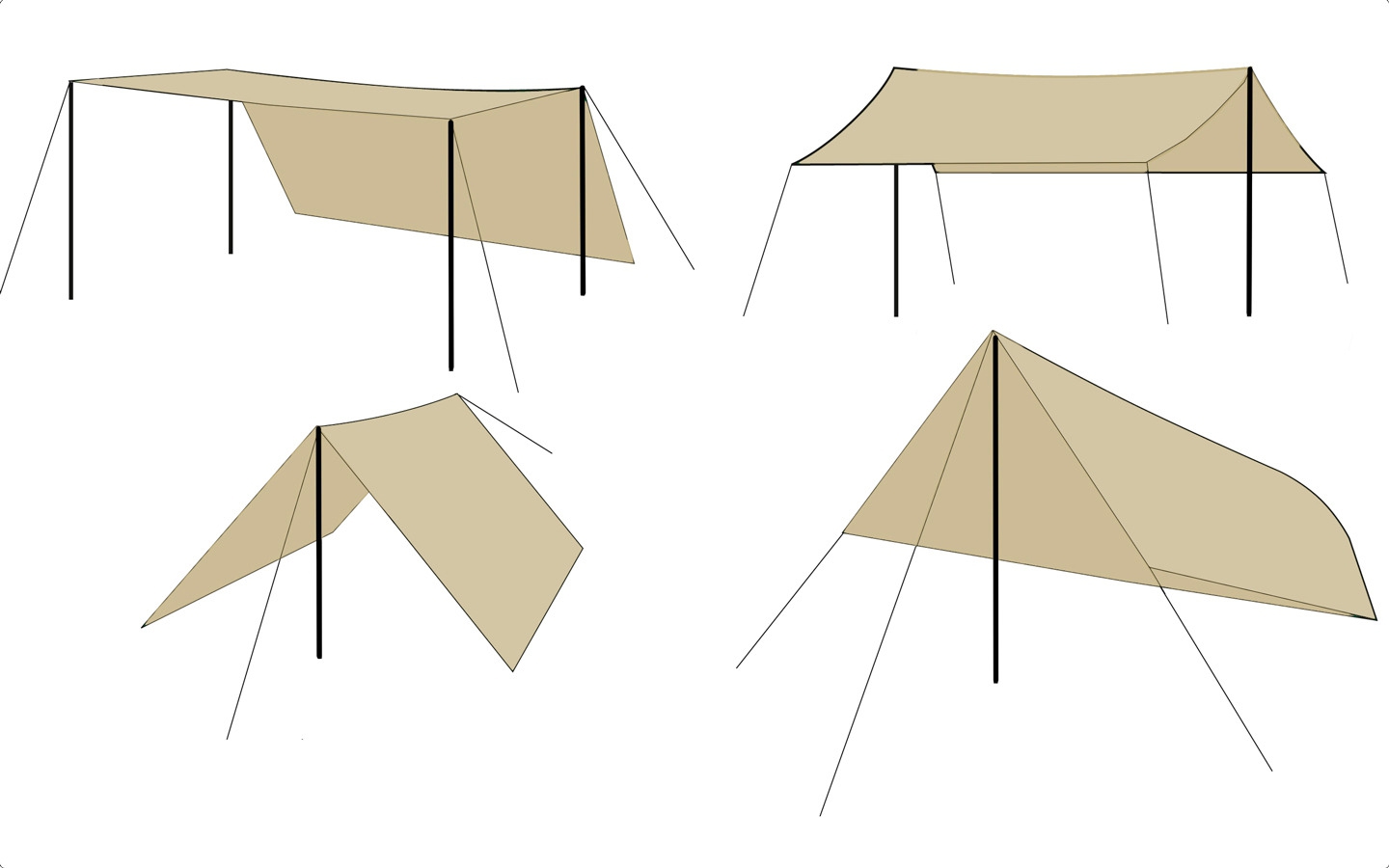 Brunner Sunny UV Tarp beige 3 x 3 m