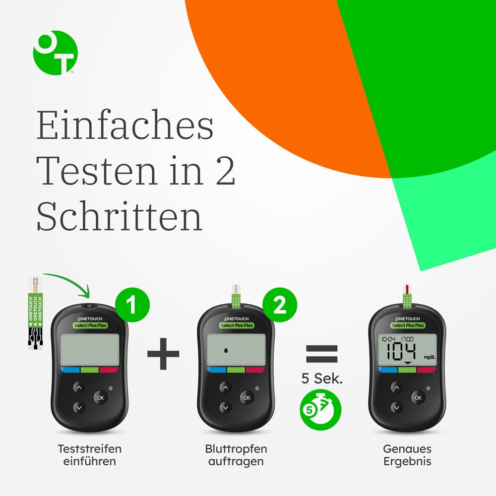 OneTouch Select Plus Flex® Blutzucker-Messgerät(mg/dl)