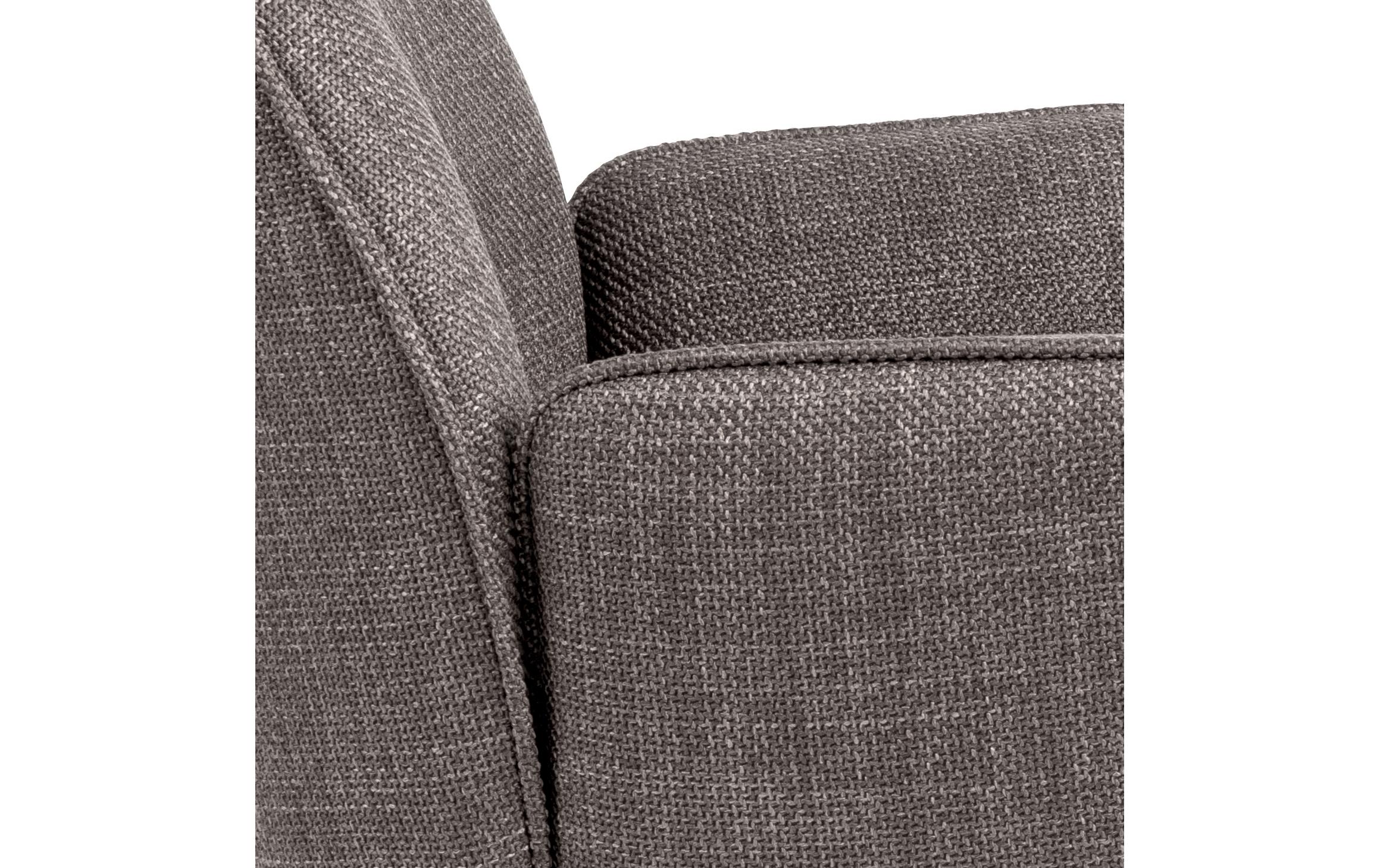 Stuhl Glenda, 2 Stück, Hellgrau/Braun<br>Moderne Esszimmerstühle mit Armlehnen