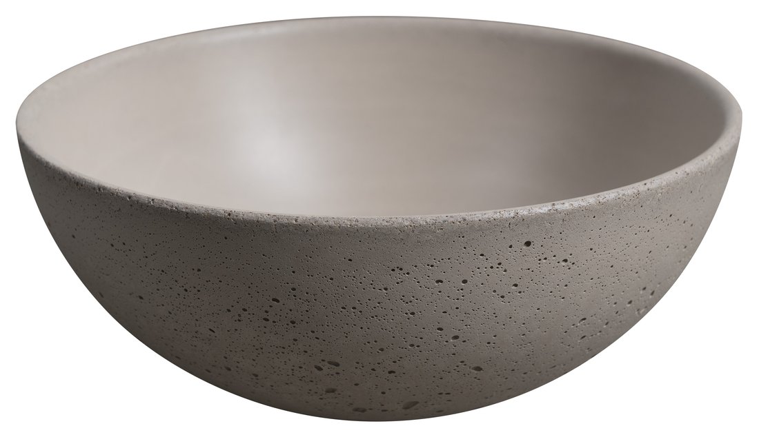 Sapho Minor toilet waskom beton 26cm zand met houder links