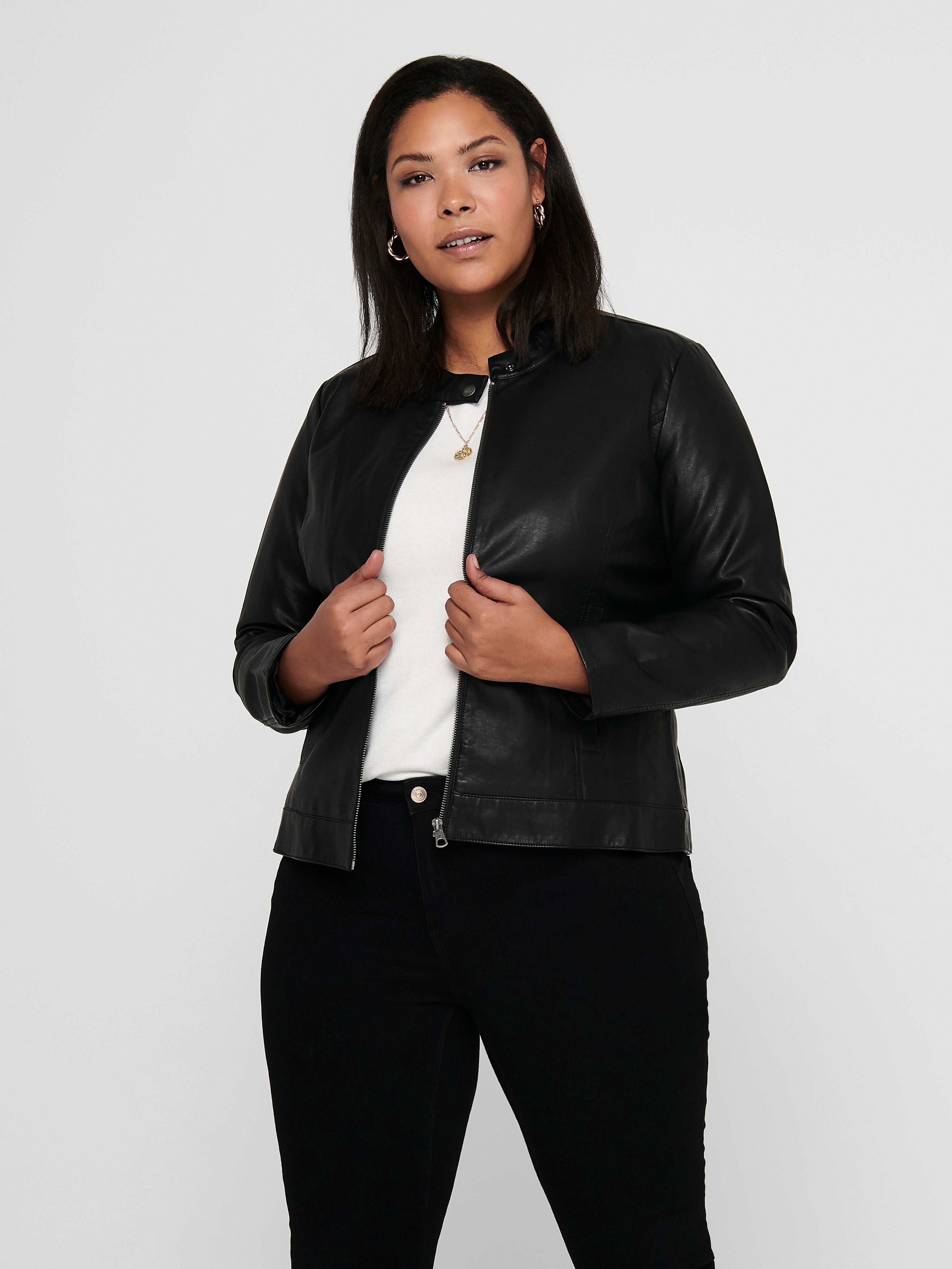 CARROBBER Kunstlederjacke Black