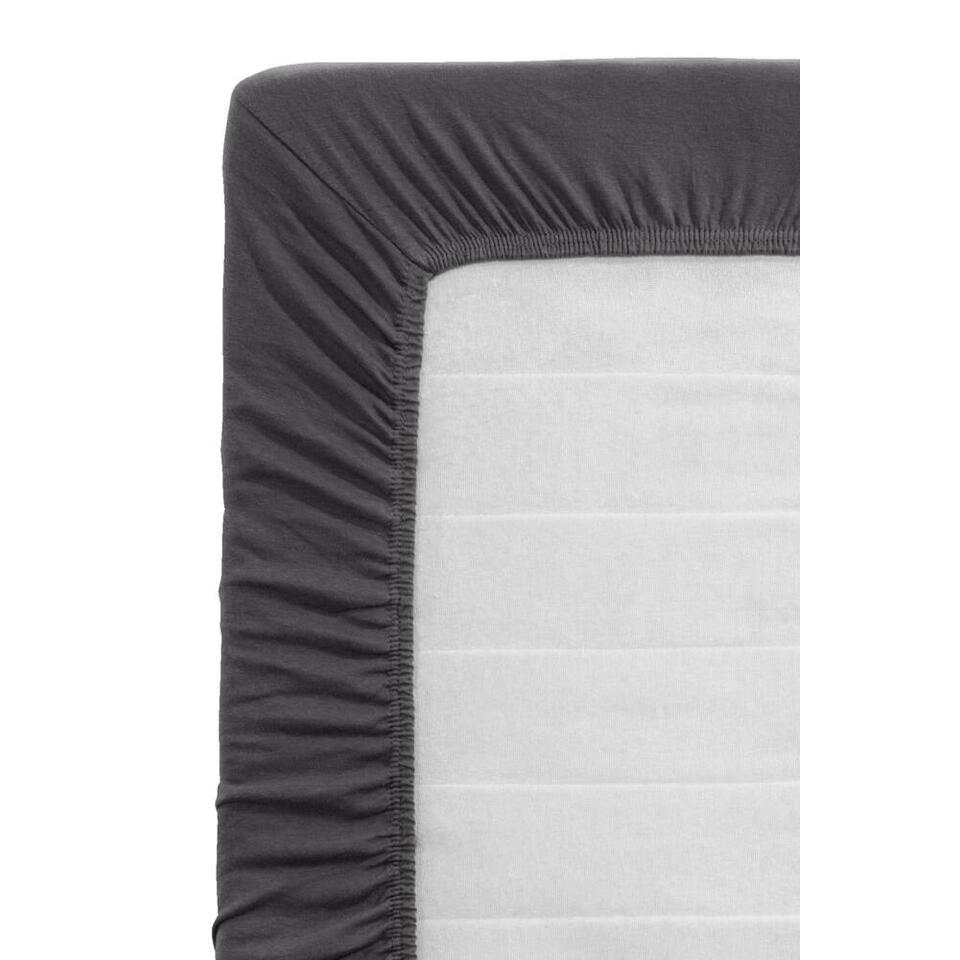 Hoeslaken Recycled polyester - antraciet - 90x200 cm