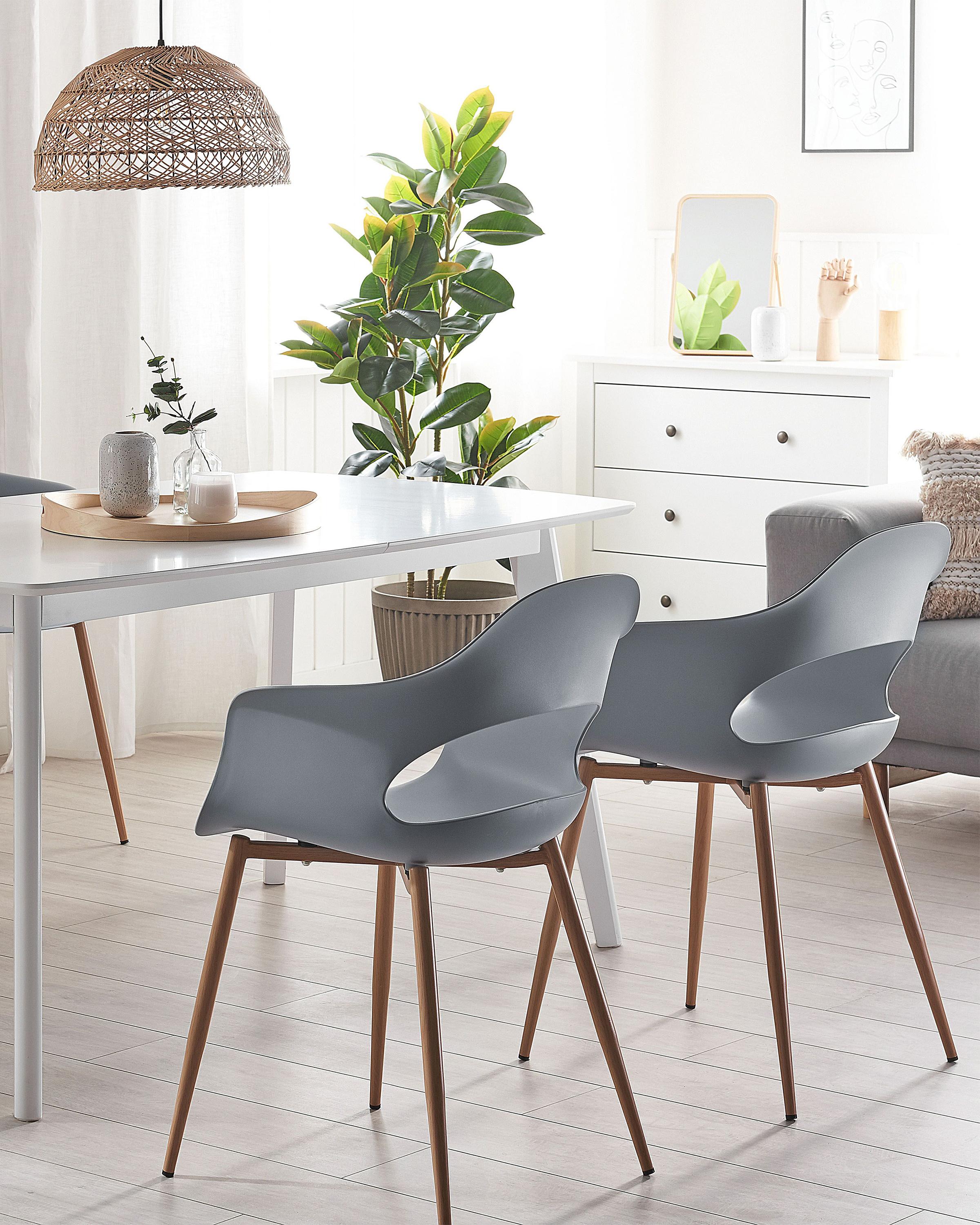 Set van 2 eetkamerstoelen UTICA Lichtgrijs