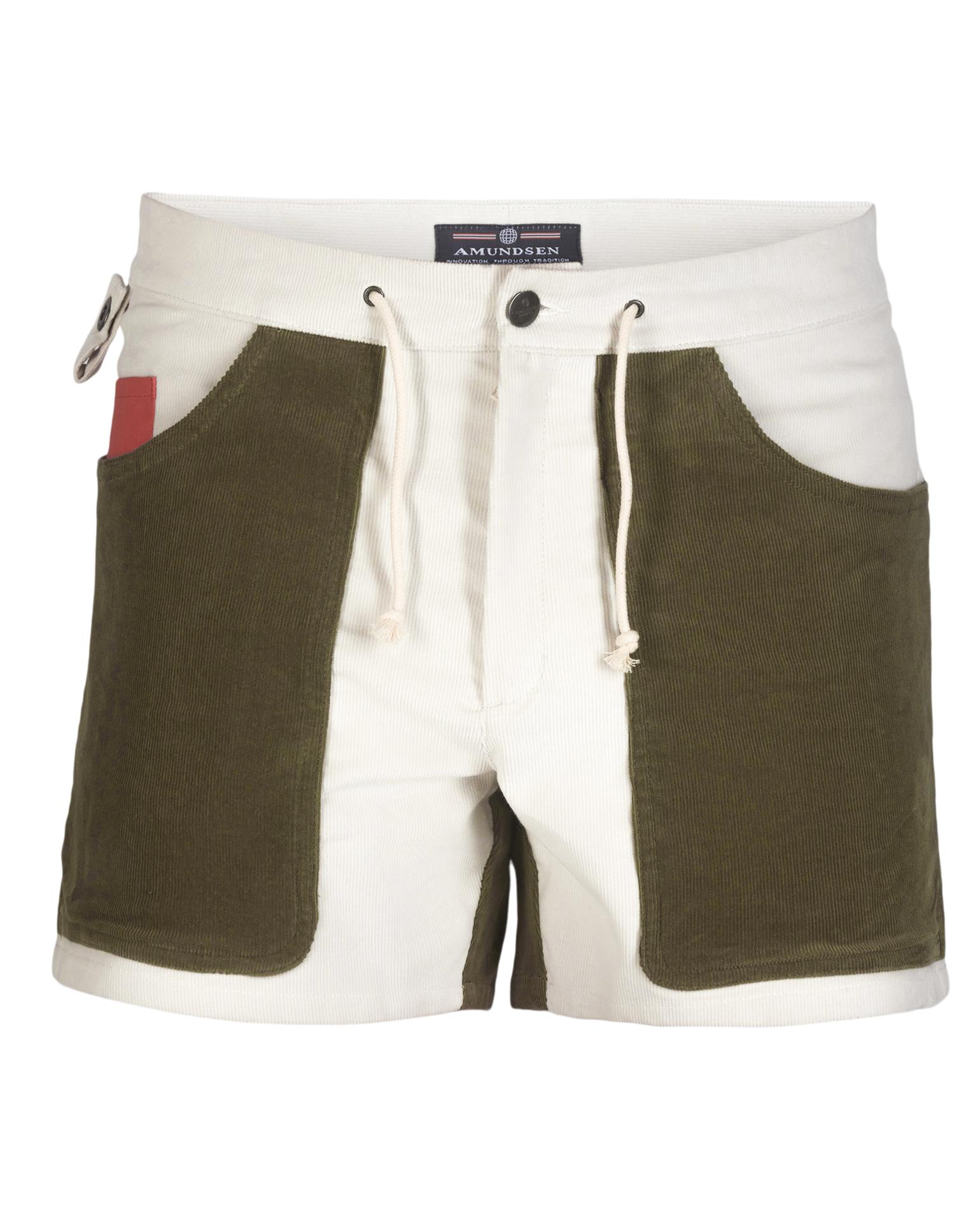 Amundsen 5Incher Cord Shorts Natural/Olive Ash