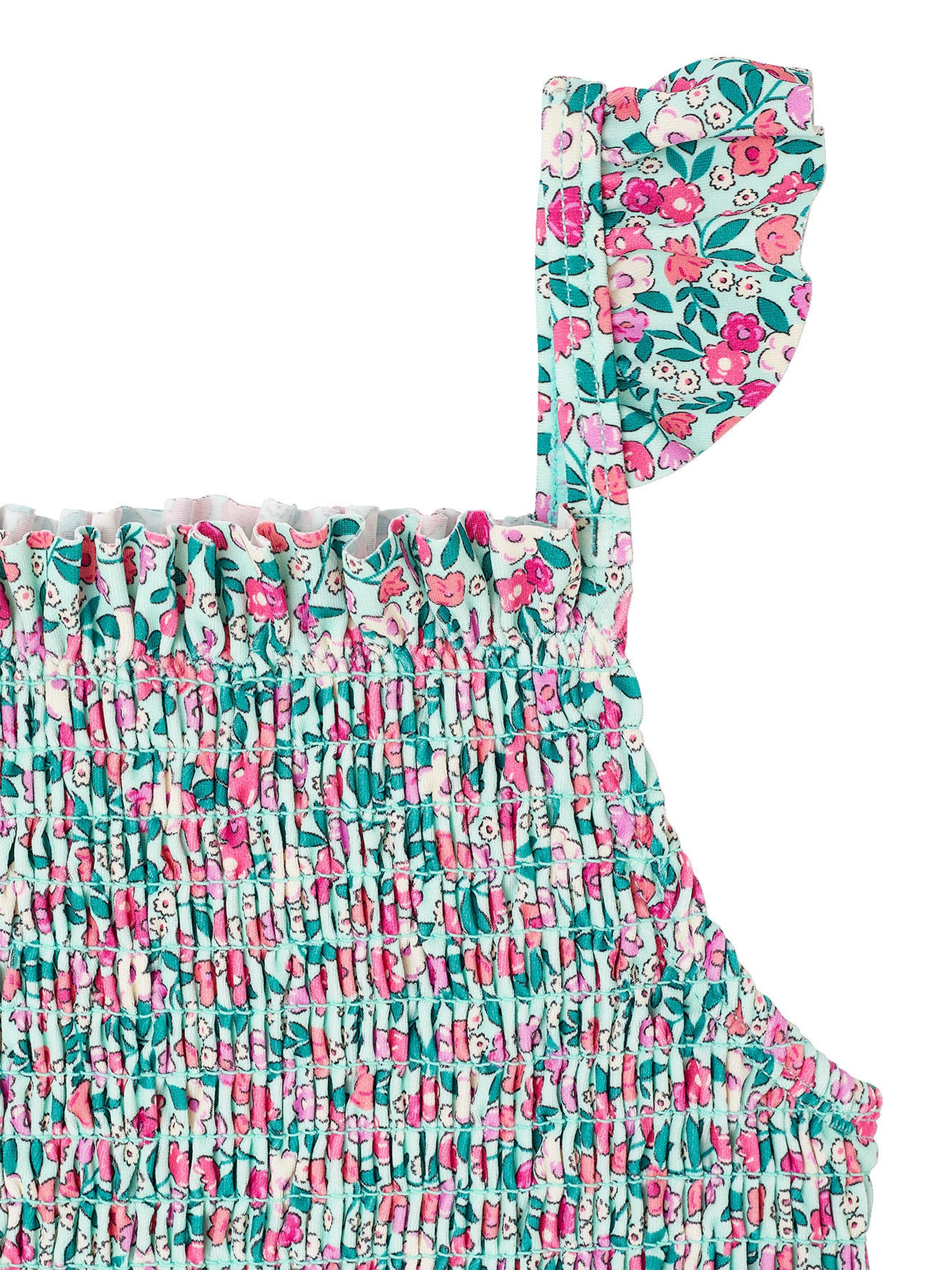 Vertbaudet Mädchen Bikini mit gesmoktem Oberteil aqua