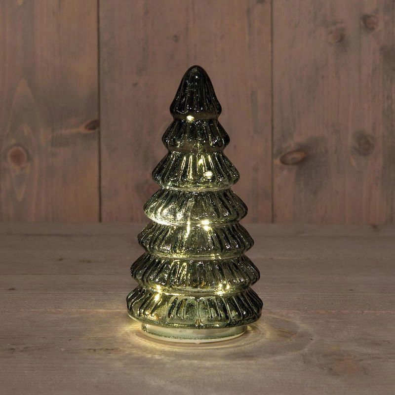 Anna's Collection - Kerstboompje - Groen - 10 LED - Op Batterij - Met Timer