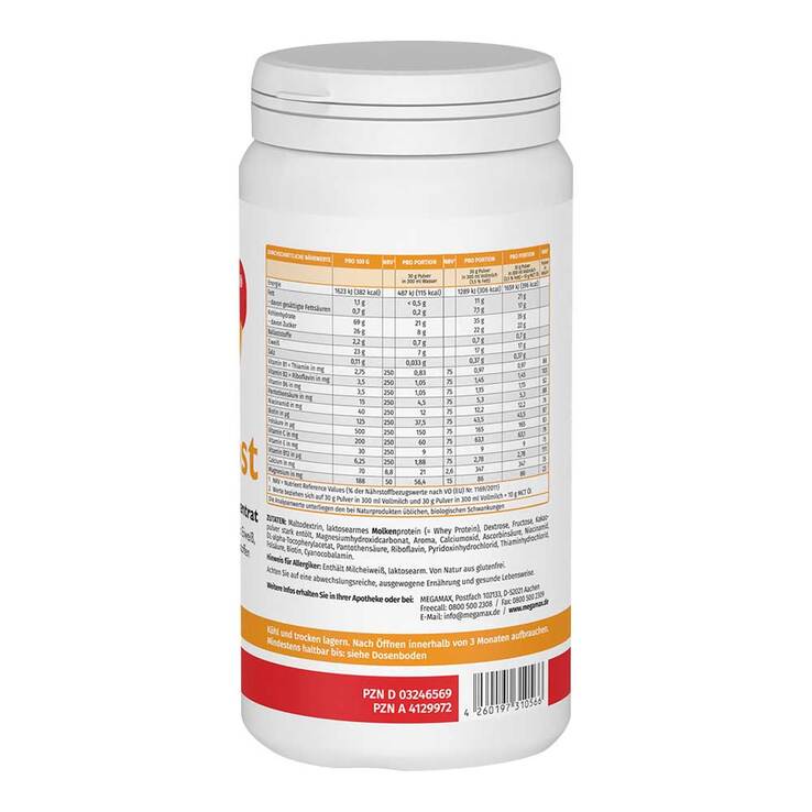 Megamax Aufbaukost Schoko Pulver, 500 g