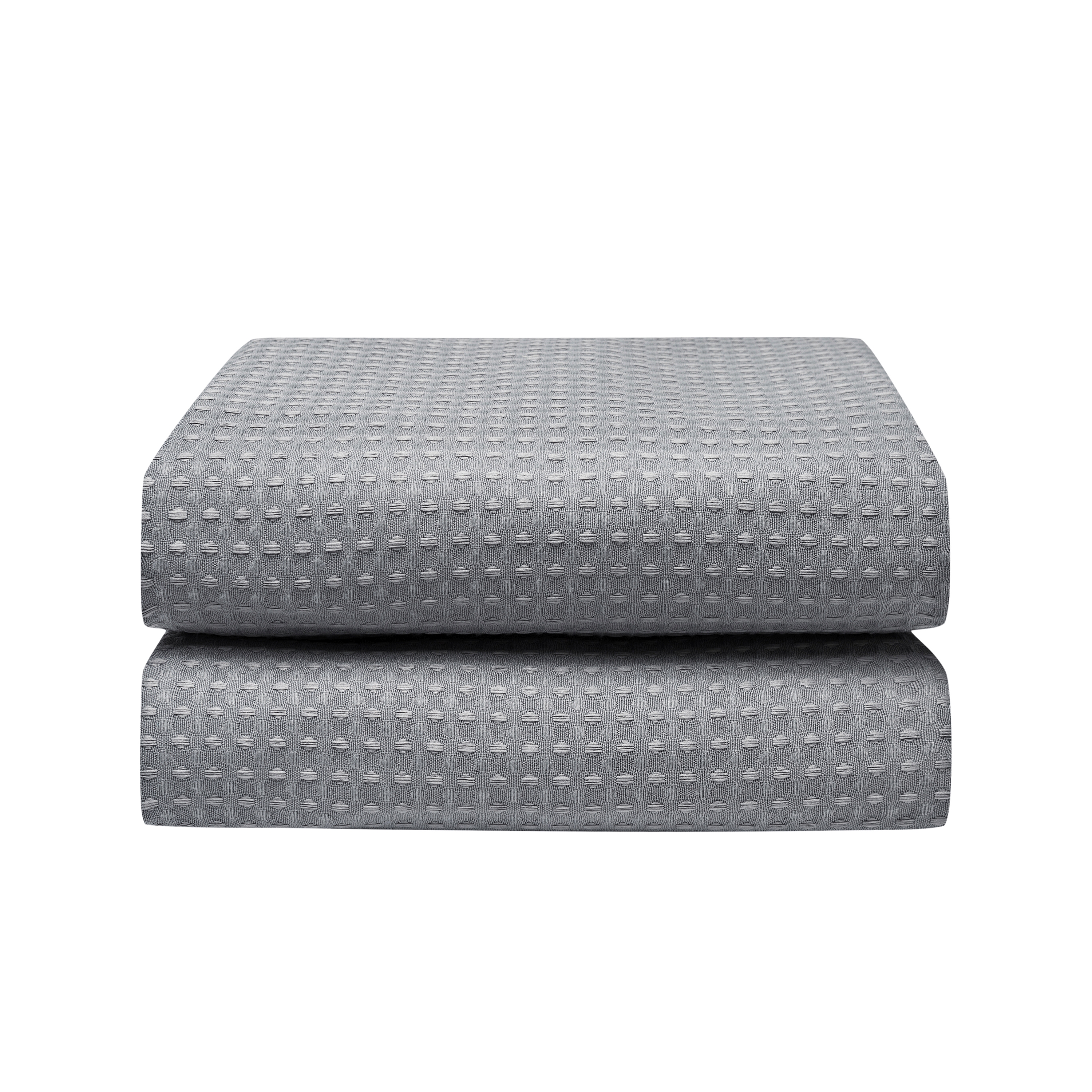 Duschvorhang 182 x 182 cm Waffel grau