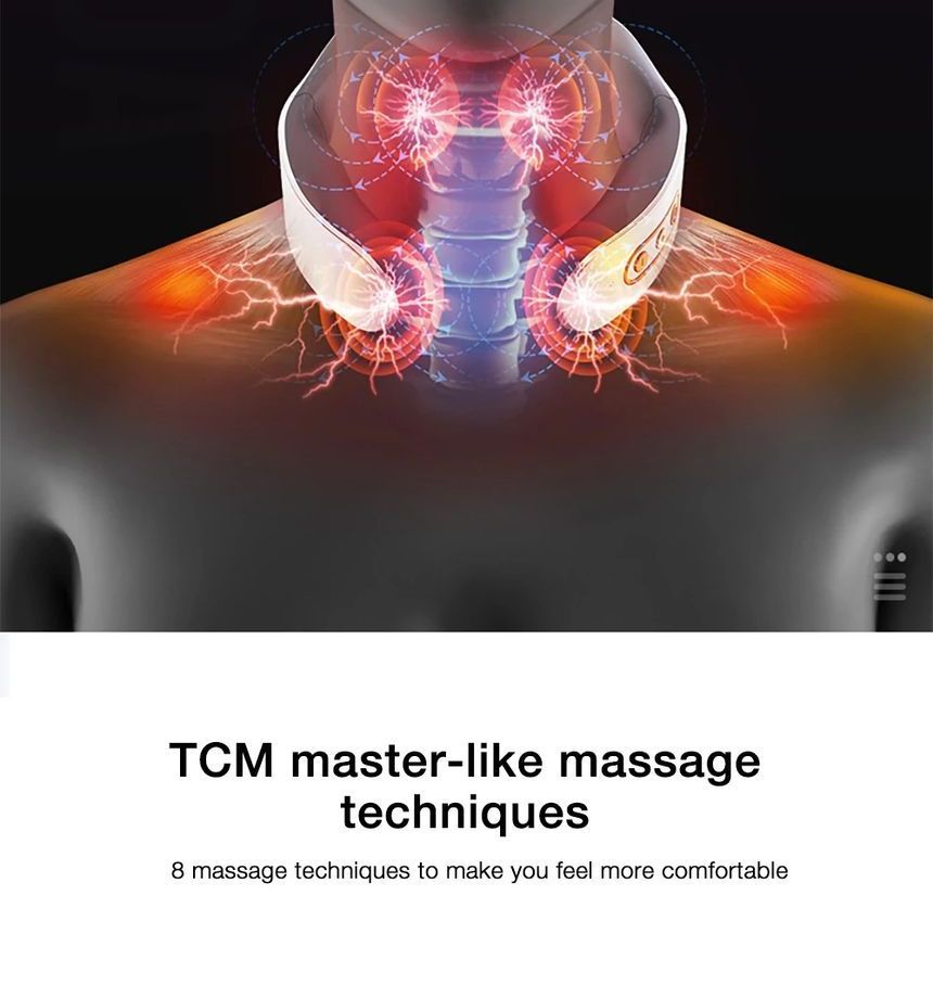 HOMTEC - Oplaadbare verwarmde nekmassager
