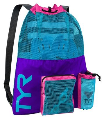 Sac à Dos filet de Natation Big Mesh Mummy 40L Violet/Bleu