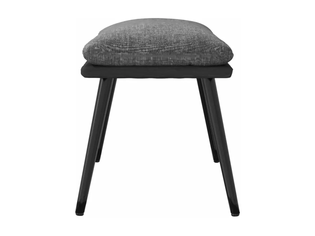 Repose-pied Gris clair 45x29,5x35 cm Tissu et similicuir