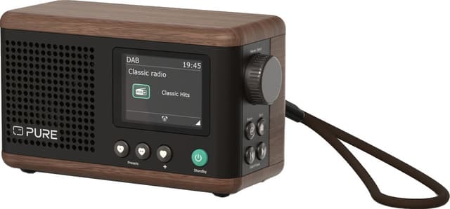 Pure Classic Mini bærbar digitalradio (kaffesort/valnød)