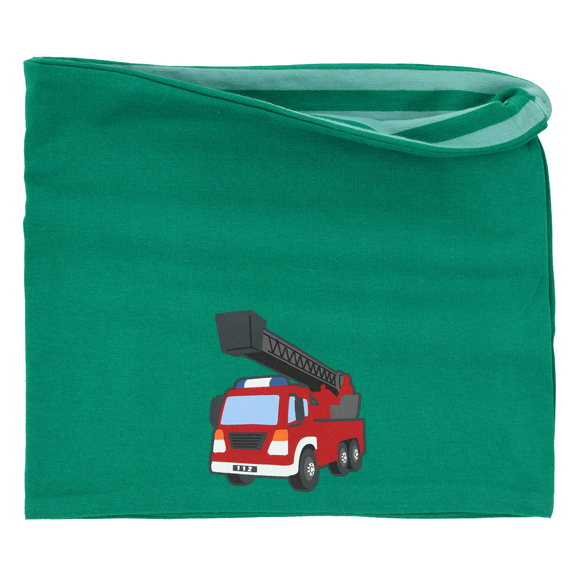 Topolino Jungen Snood mit Feuerwehr-Print grün