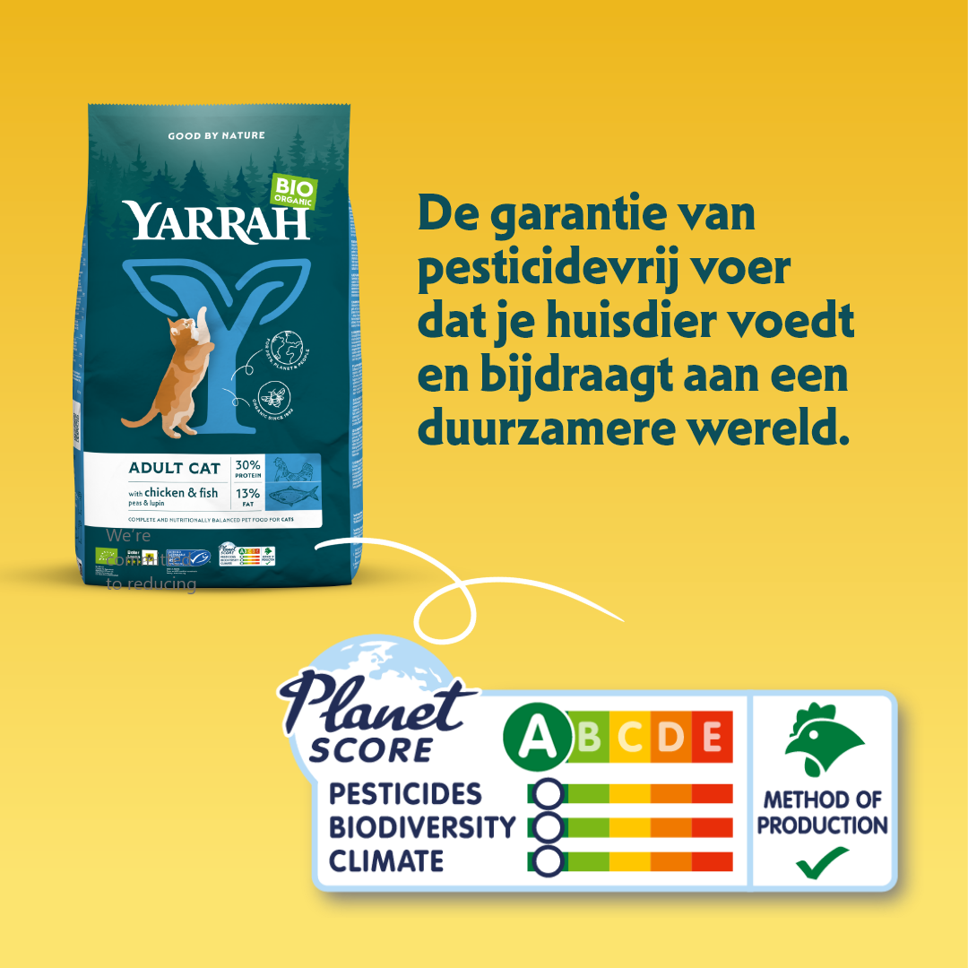 Yarrah - Droogvoer Kat met Vis Bio