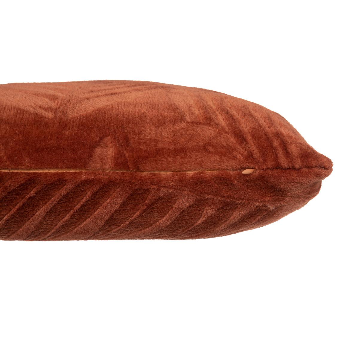 COUSSIN FLANEL BRUSH ZOA TERRACOTTA 40X40CM
