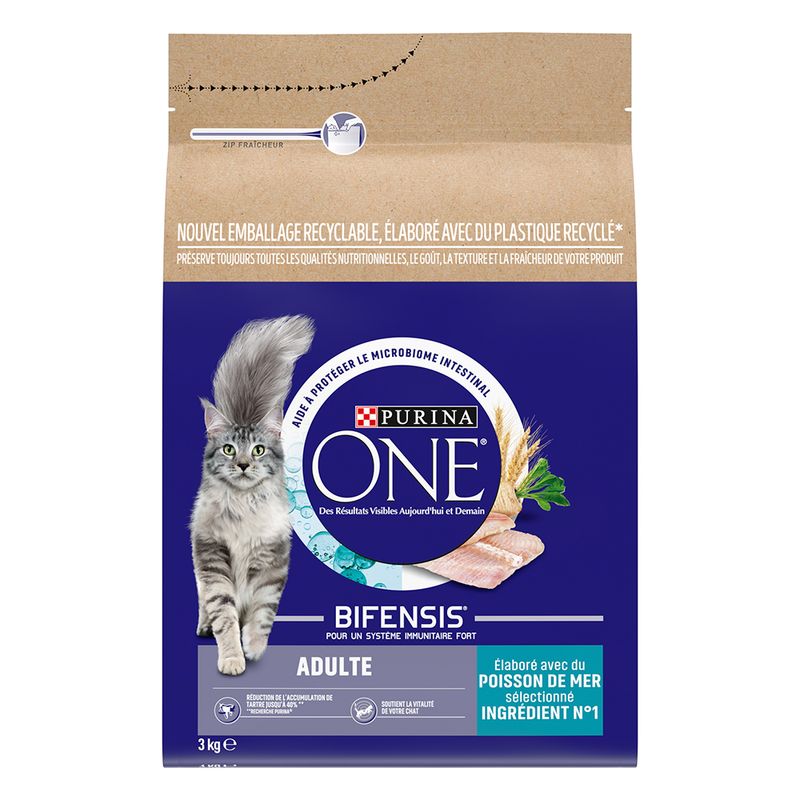 PURINA ONE Adult poisson de mer, céréales complètes