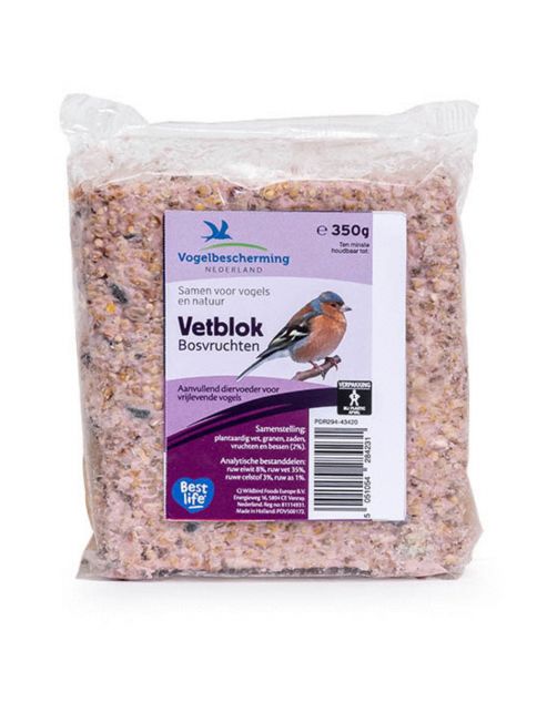Wildbird Vbn Vetblok Bosvruchten - Tuinvogelvoer - 11.5x10x3 cm 350 g