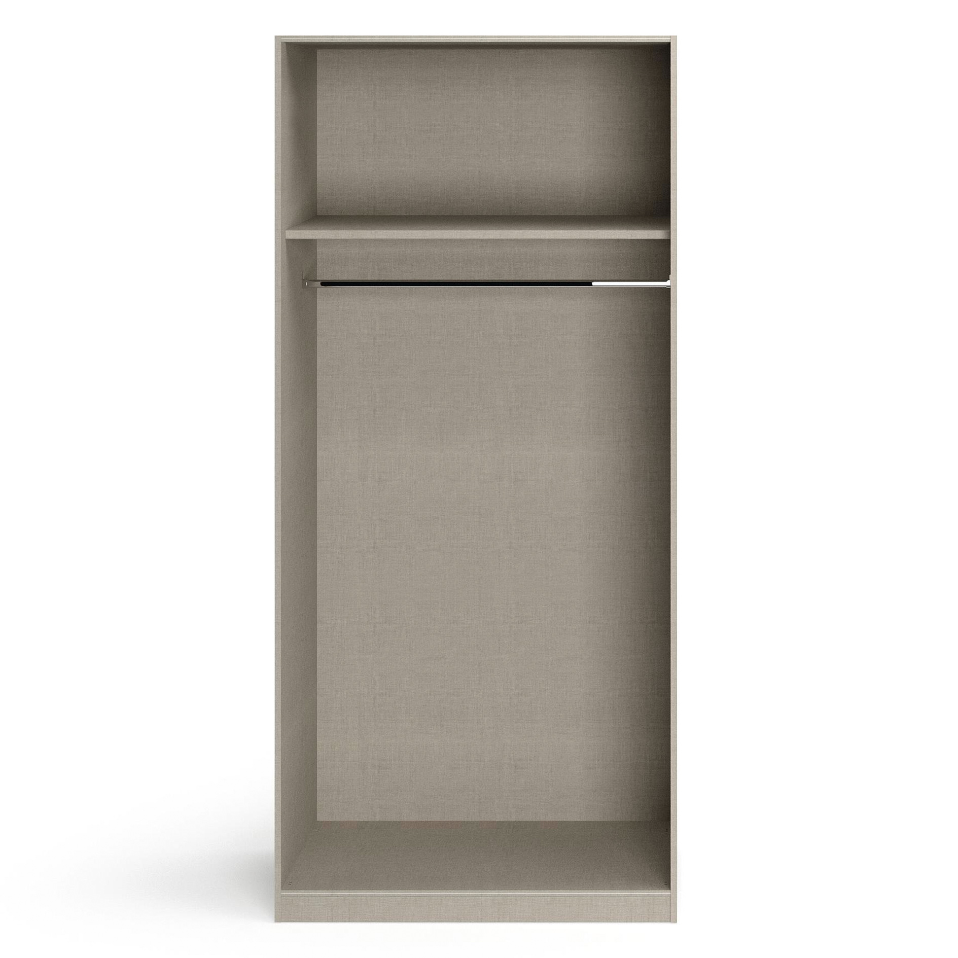 Drehtürenschrank - grau metallic - 2-türig - 91x210 cm