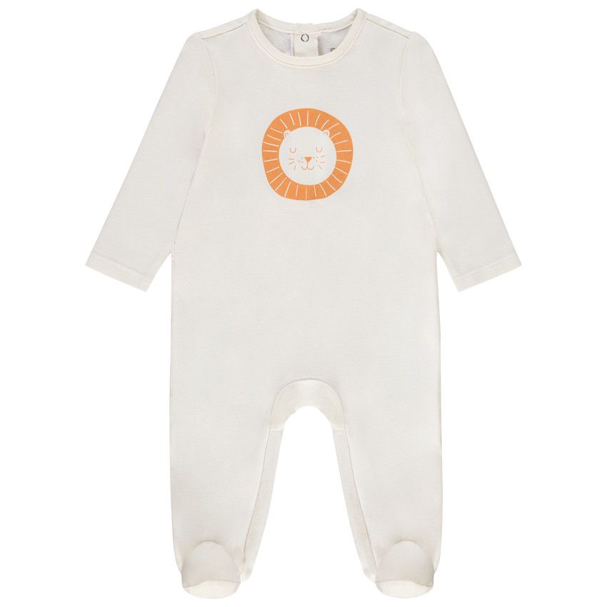 Dors-bien en jersey print fantaisie pour bébé garçon - Ecru