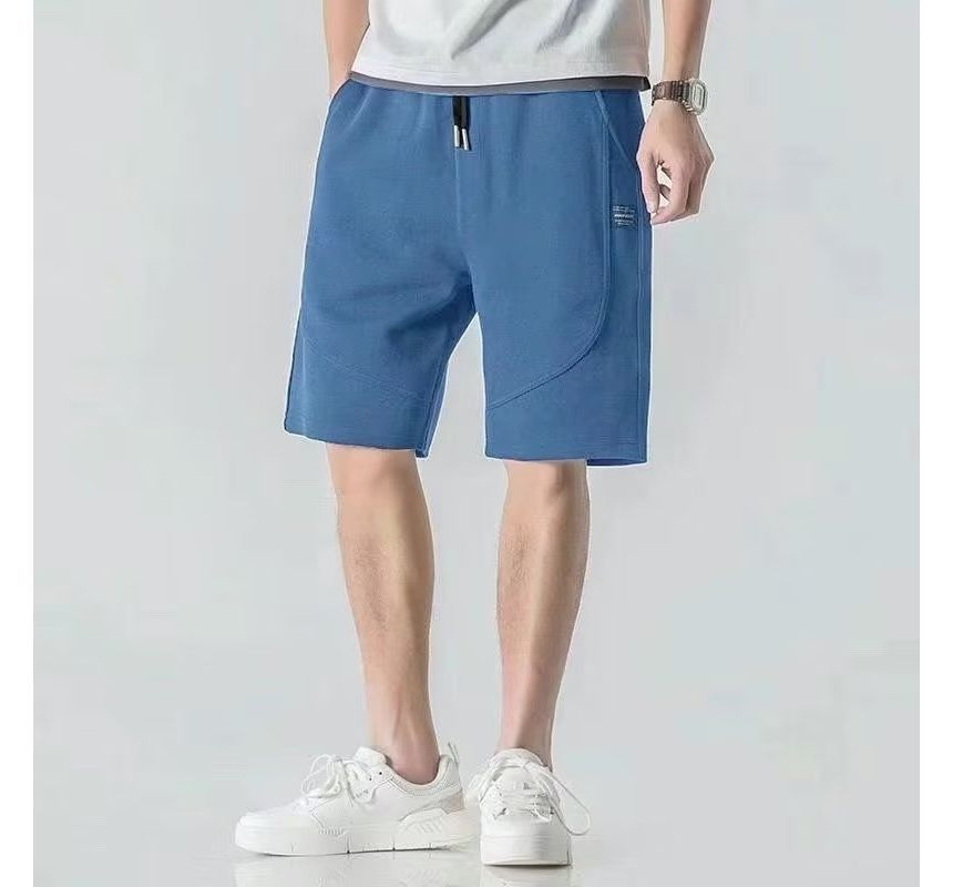 Acrius - Effen shorts met trekkoordtaille