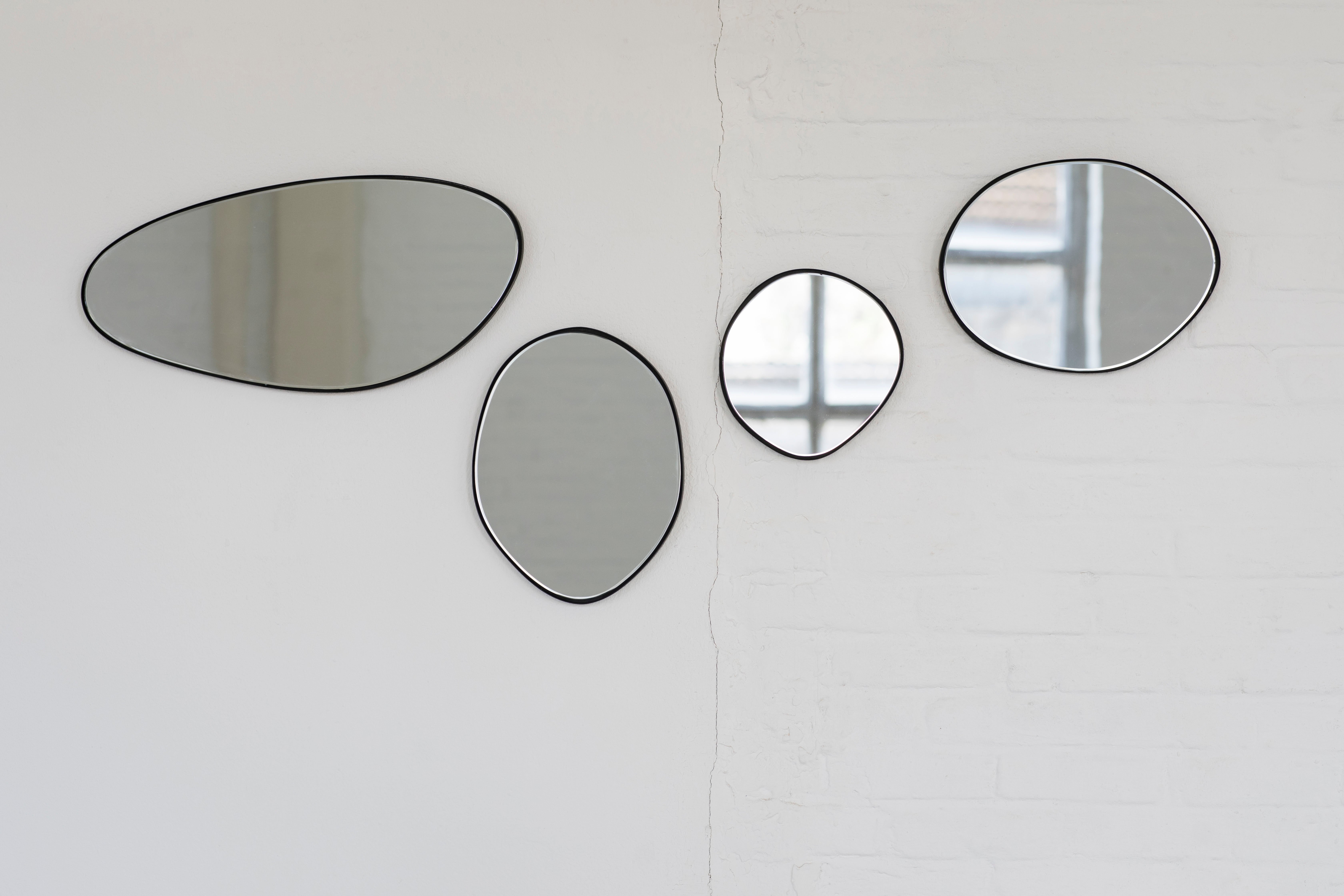 B - Miroir mural métal | Noir