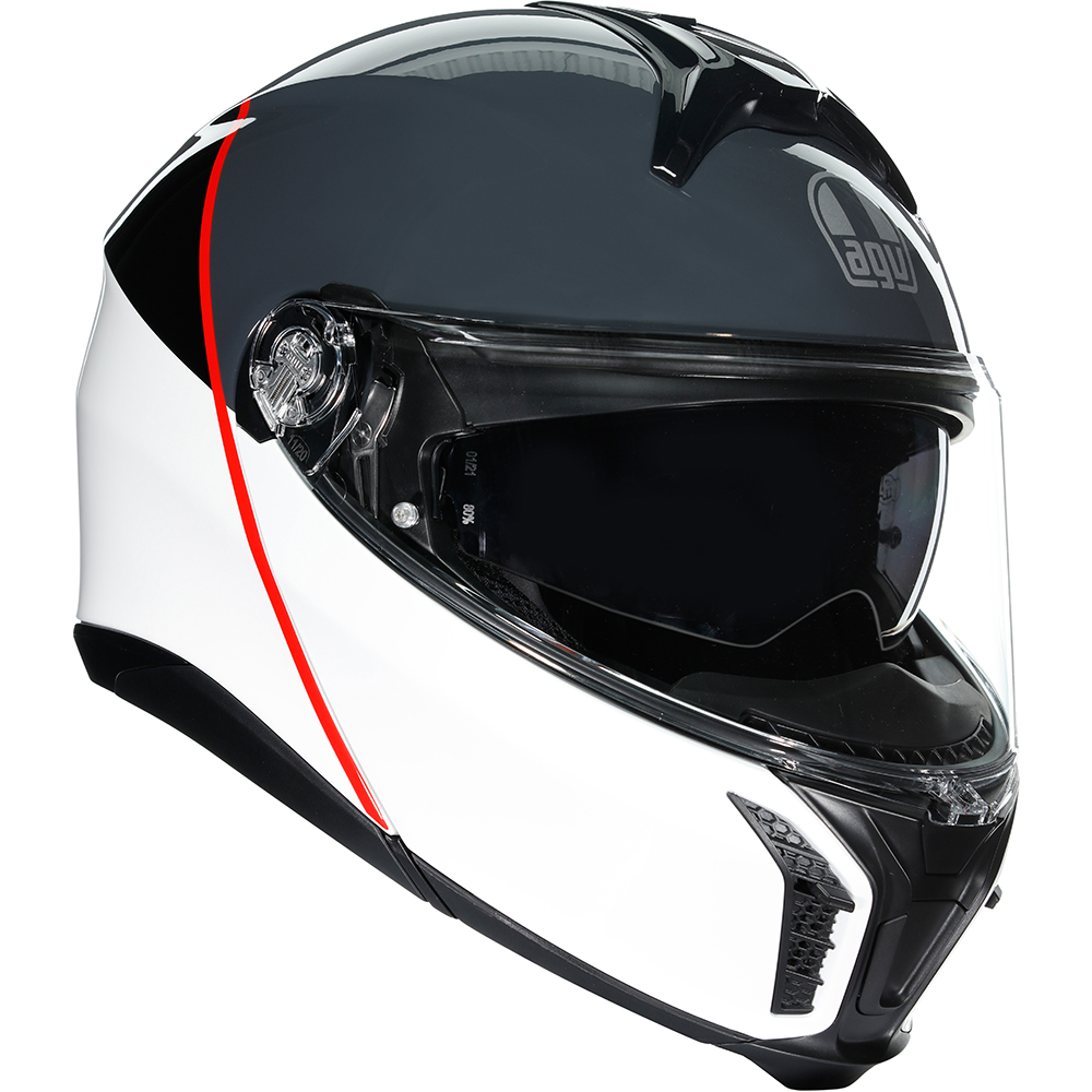 AGV - Casque Tourmodular Balance Blanc / Gris / Rouge