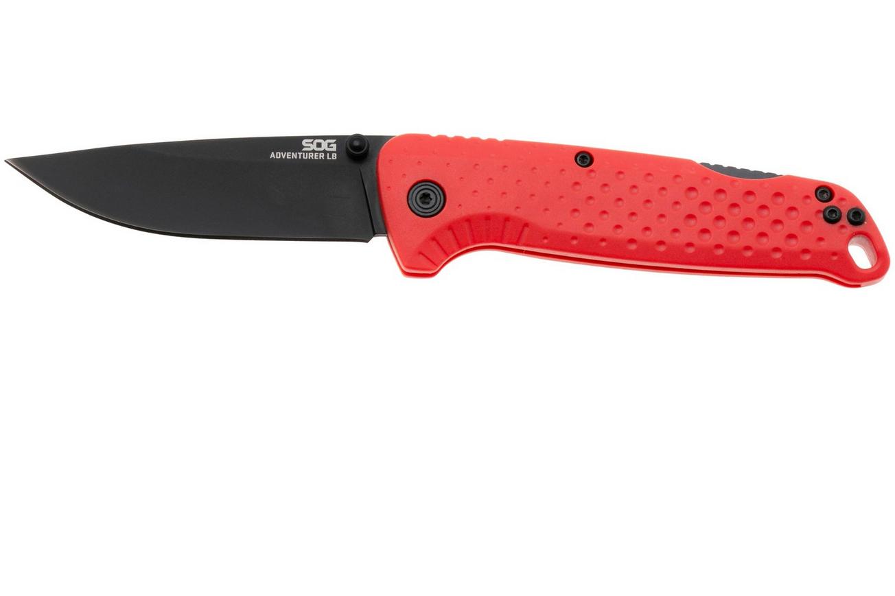 SOG Adventurer LB 13-11-07-43, Titanium Nitride 5CR15MOV, Red GRN zakmes