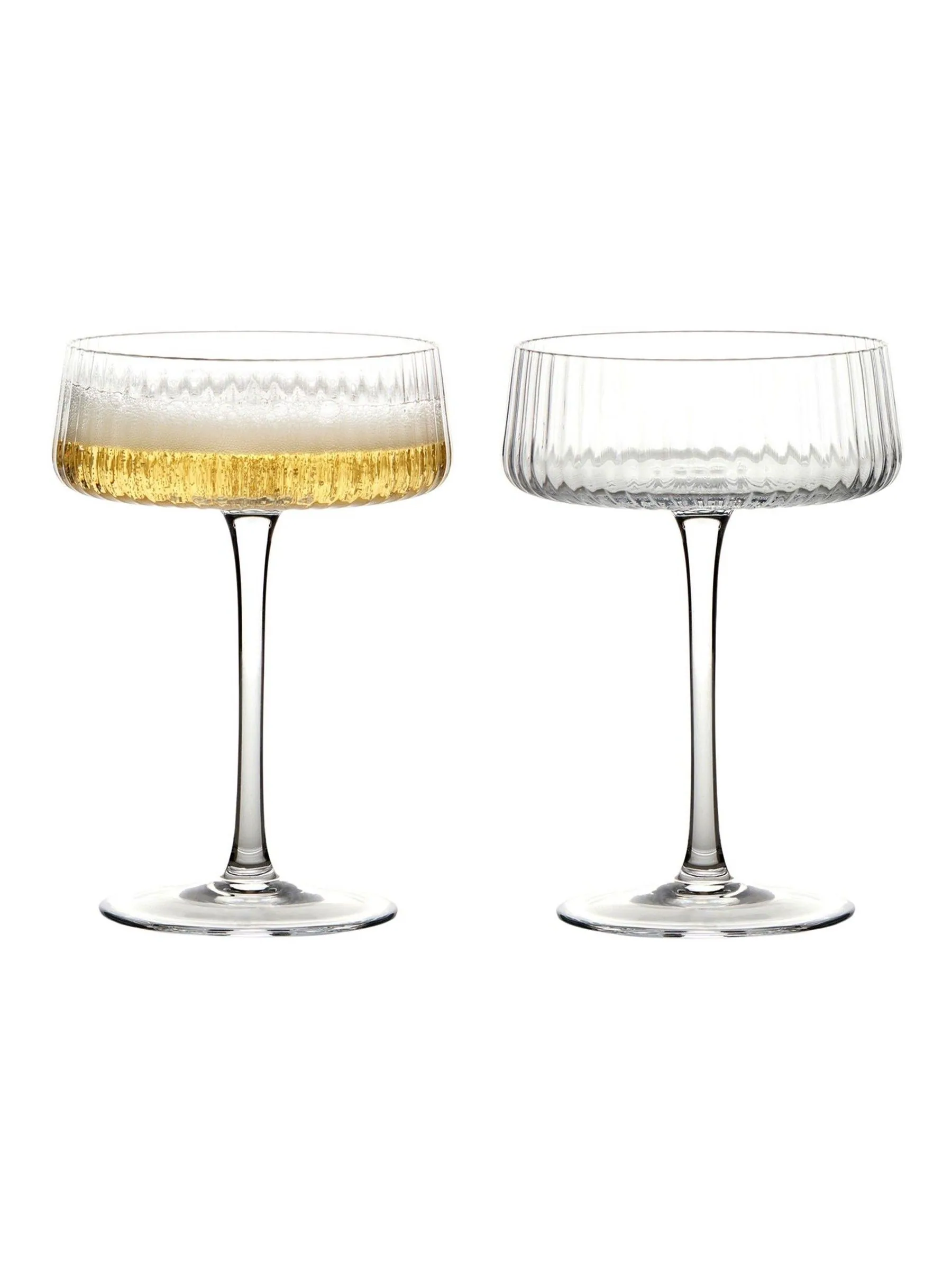 Anton Studio Designs Set of 2 Empire Champagne Saucers