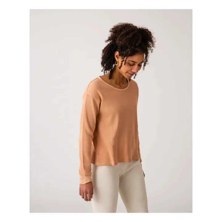Matona T-Shirt Côtelé Coton Bio - Collection Femme  | Terracotta