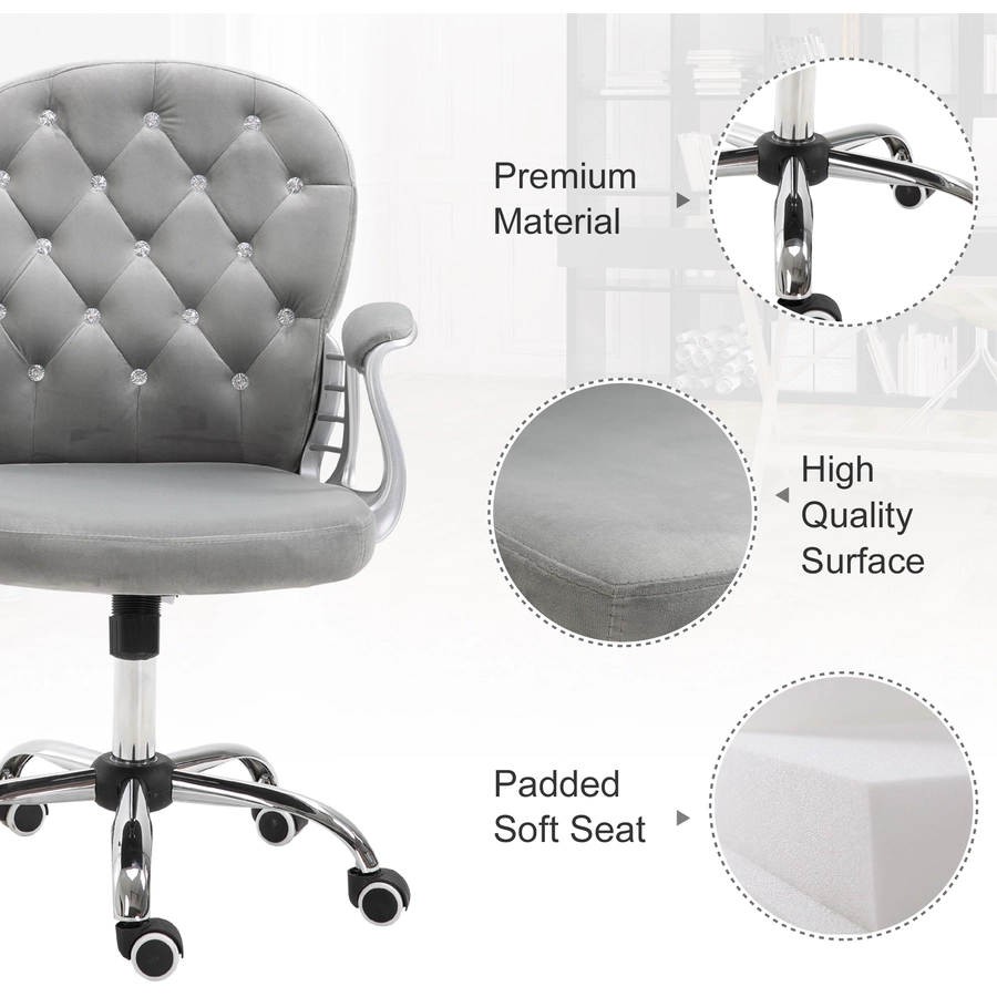 HOMCOM Drehstuhl im eleganten Design grau