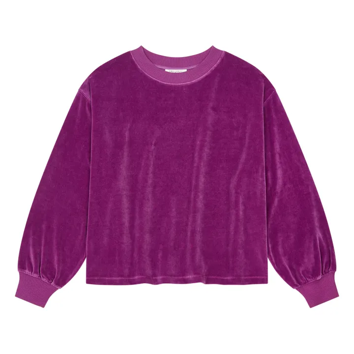 SMALLABLE BASICS Sweat Velours Femme Coton Bio | Rose fuschia