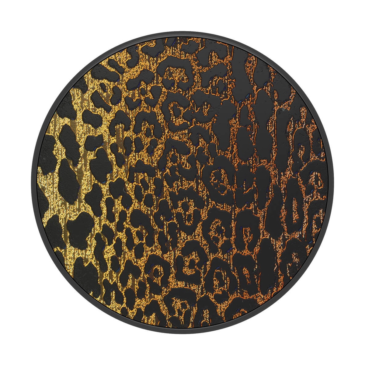 POPSOCKETS Embossed Metal Leopard Avtagbart Grip med stativfunksjon LUXE