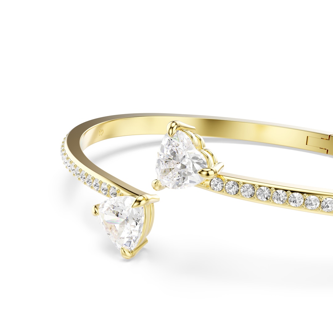 Swarovski Mesmera Attract Armreif Herz Weiss vergoldet