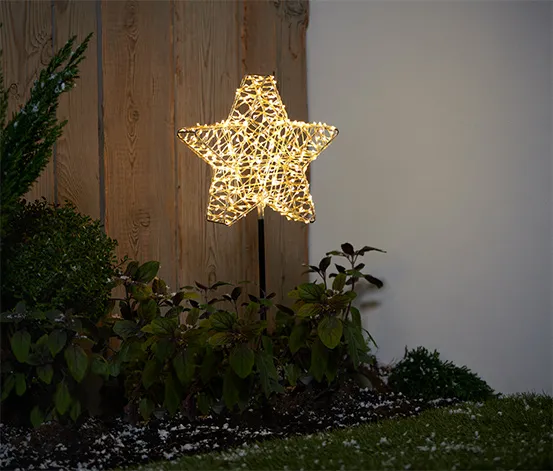 3D-LED-Outdoorstern mit Spieß