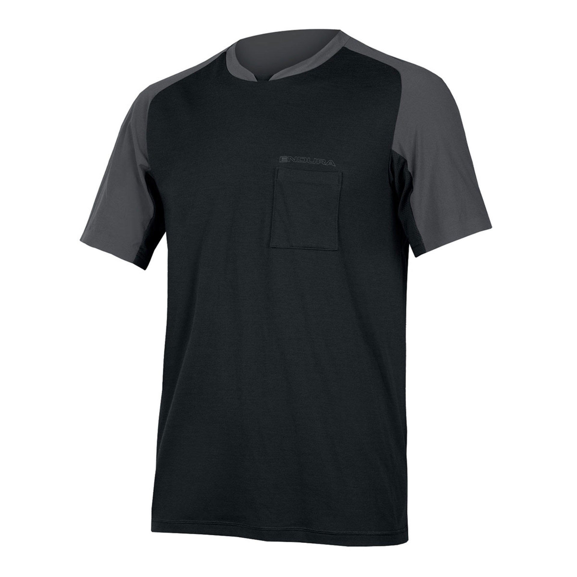 Endura GV500 Foyle Tech Gravel Fietsshirt Korte Mouwen Zwart/Grijs Heren