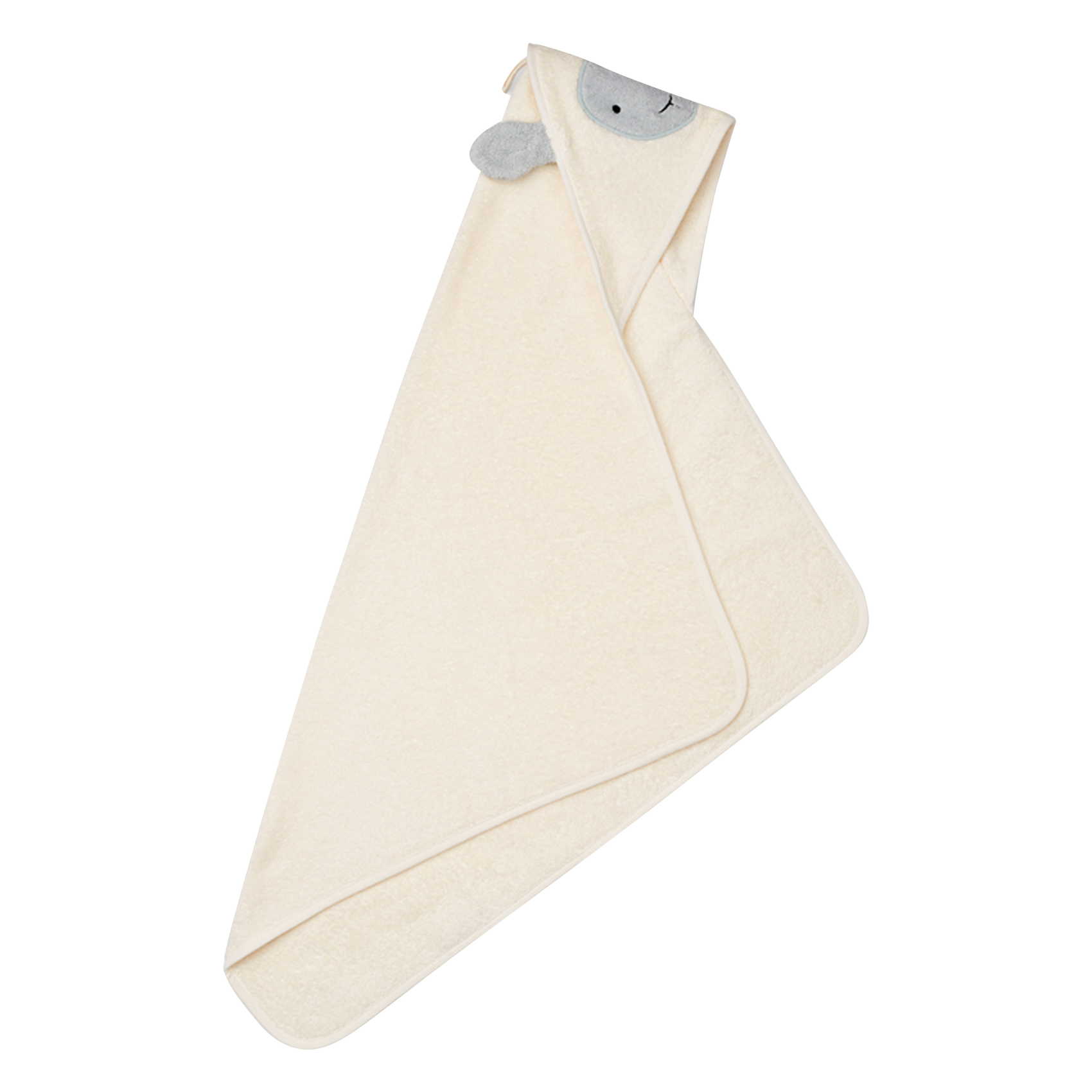 ALBERT - Serviette à capuche en coton bio | Bleu