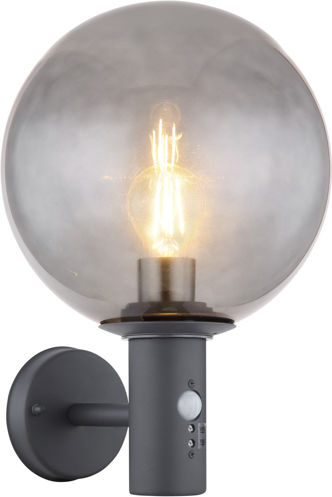 LED-Außenwandleuchte - schwarz - mit Bewegungssensor