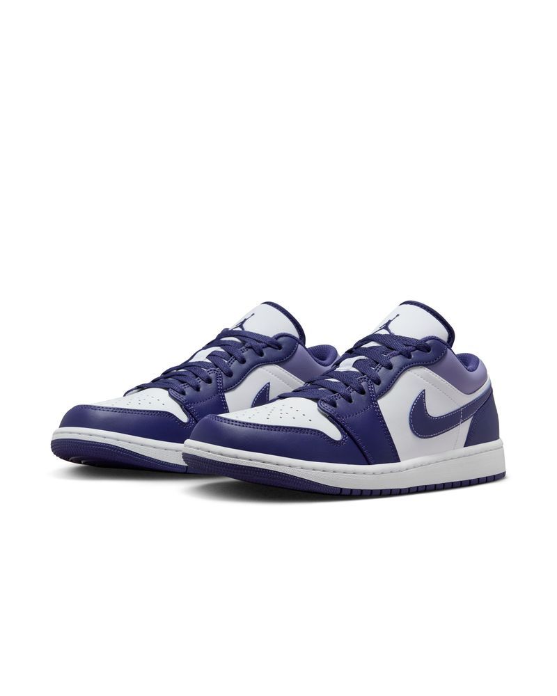 Chaussures Nike Air Jordan 1 Low Violet & Blanc pour homme