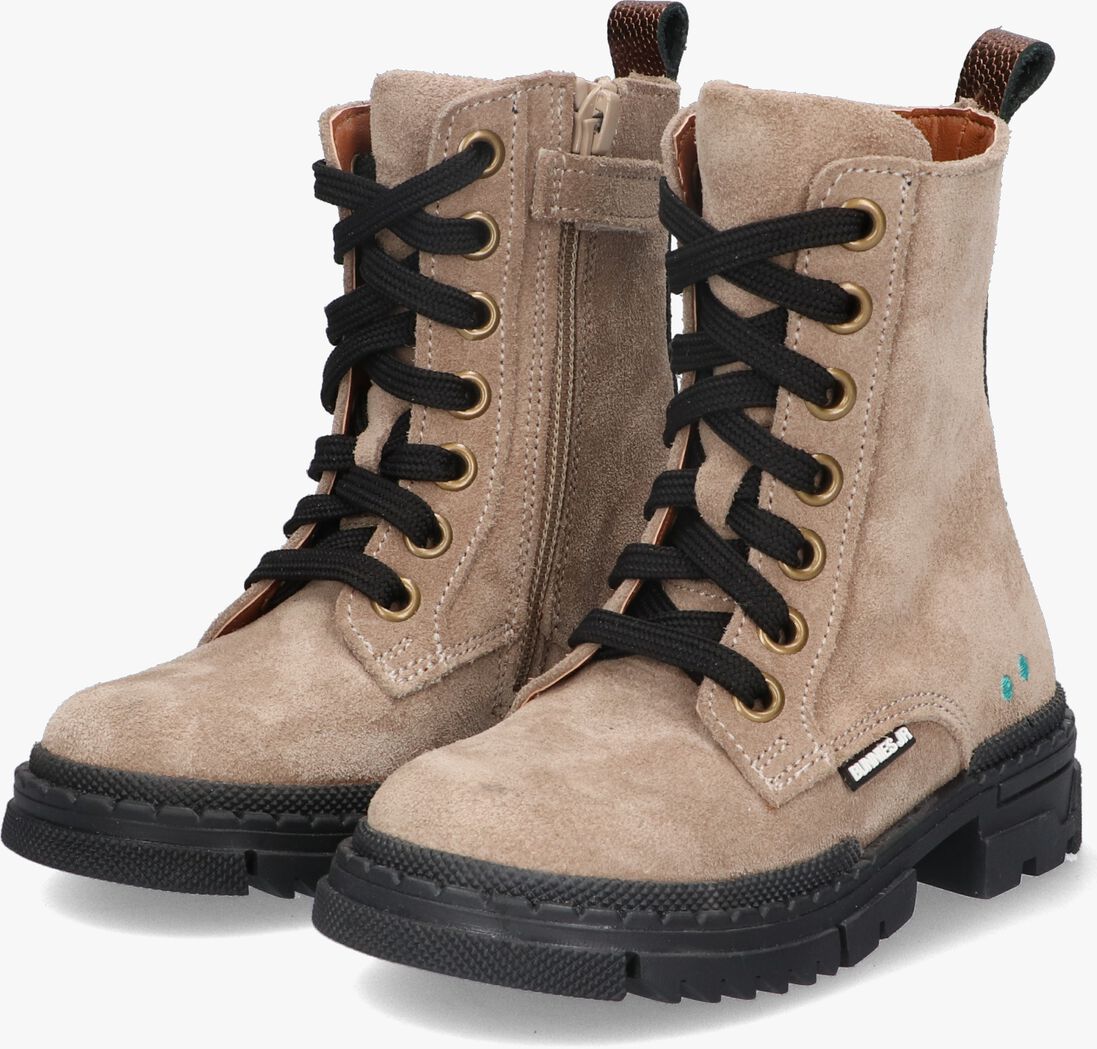 BUNNIESJR beige bunniesjr biker boots saar sterk