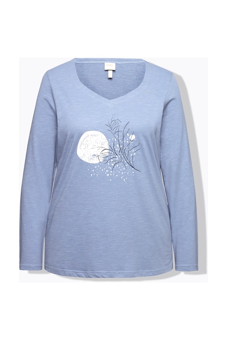 Shirt, Herzausschnitt, Langarm, Biobaumwolle