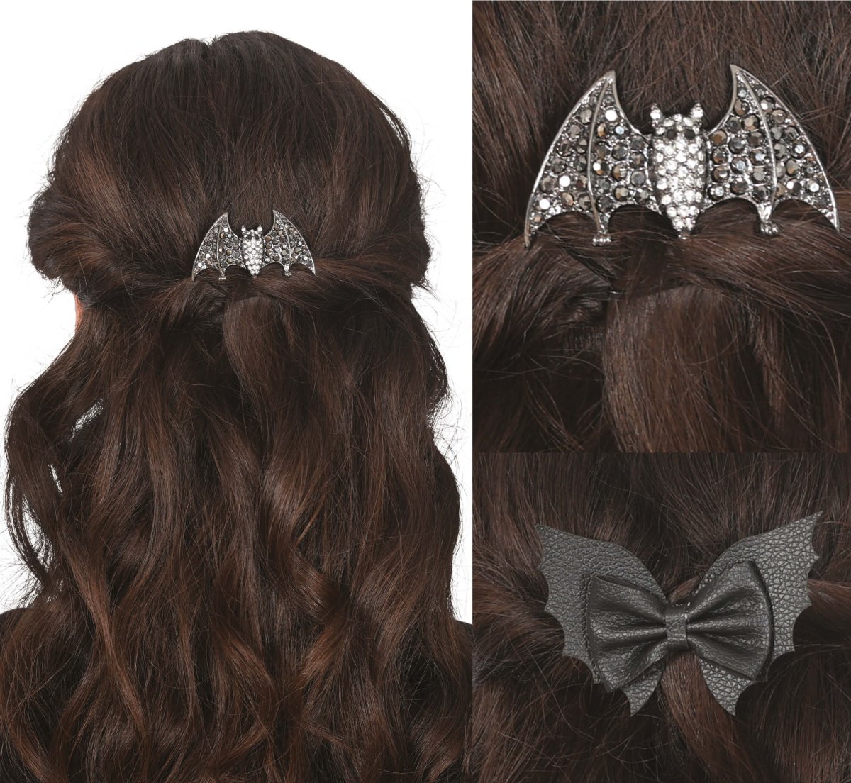 Vleermuis Haarclip 9cm 2st