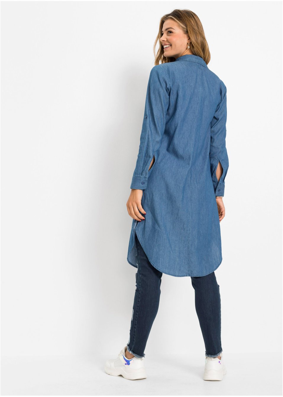 Blouse longue avec fentes latérales