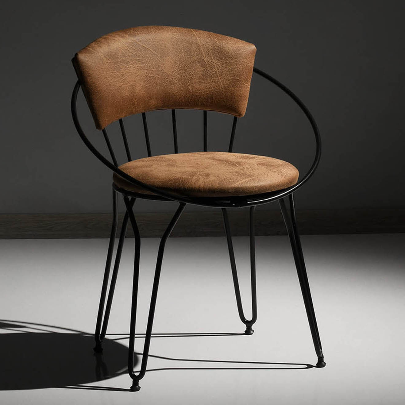 Wooden Art 2 chaises istanbul 965 noir/beige - 60x76.5x50 cm