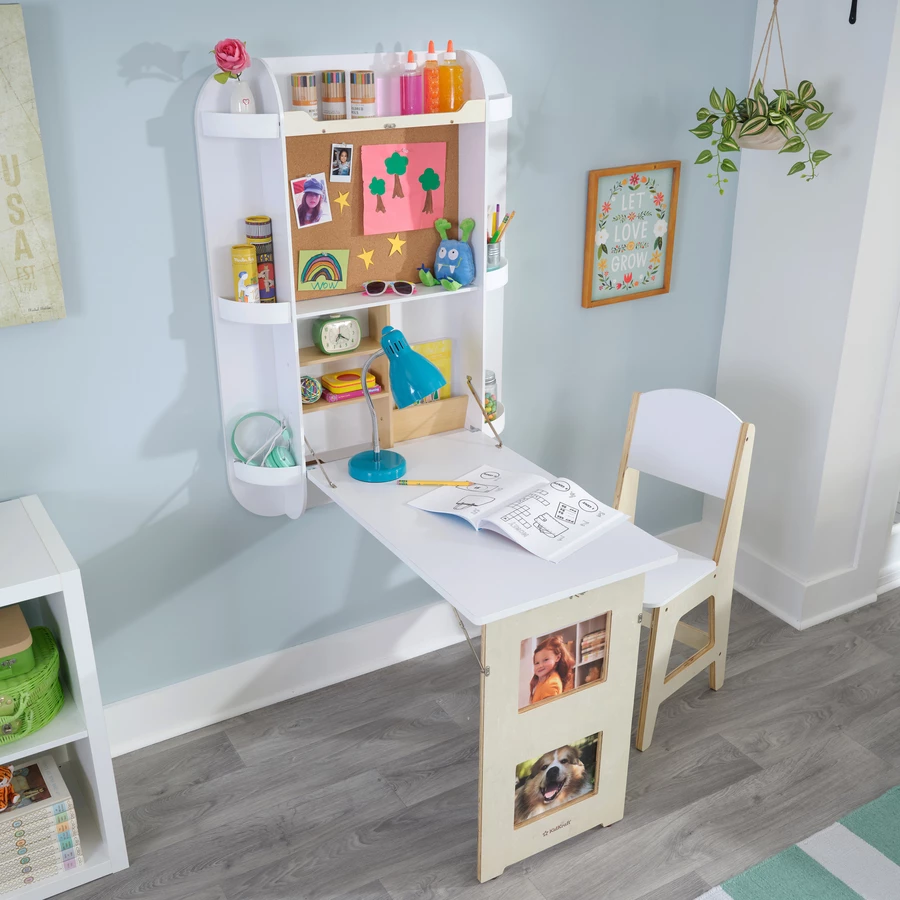 KidKraft® Arches Freischwebender Wandtisch und Stuhl, weiß