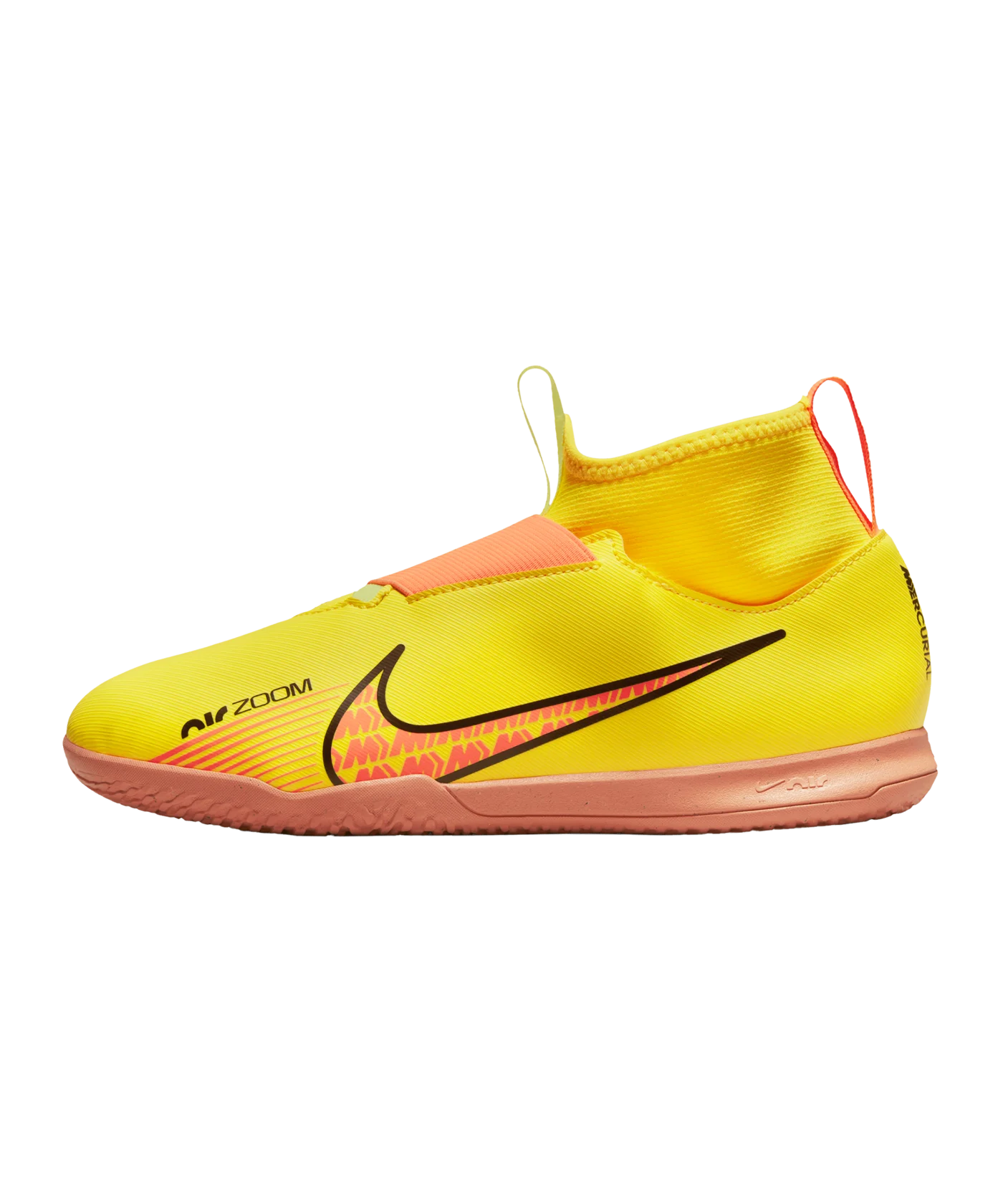 Nike Jr Air Zoom Mercurial Superfly IX Academy IC Halle Kids Lucent Gelb Rosa F780