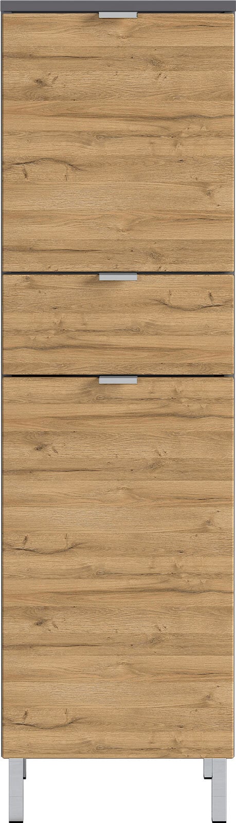 Mittelschrank FEY 34 x 120 cm Graphit/ Eiche
